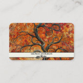 Modern Personalized Tree of Life - Colorful Leaves Visitenkarte (Vorderseite)