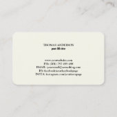 Modern Personalized Tree of Life - Colorful Leaves Visitenkarte (Rückseite)