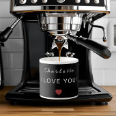 Modern Personalized Valentine Espresso Mug Espressotasse