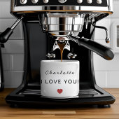 Modern Personalized Valentine Espresso Mug Espressotasse