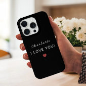 Modern Personalized Valentine – I Love You iPhone Hülle