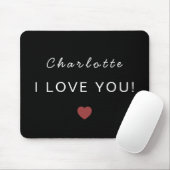Modern Personalized Valentine Mouse Pad Mousepad (Mit Mouse)