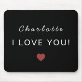 Modern Personalized Valentine Mouse Pad Mousepad (Vorne)