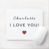 Modern Personalized Valentine Mouse Pad Mousepad (Mit Mouse)