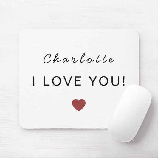 Modern Personalized Valentine Mouse Pad Mousepad (Mit Mouse)