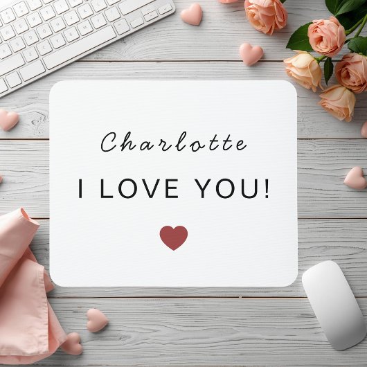 Modern Personalized Valentine Mouse Pad Mousepad