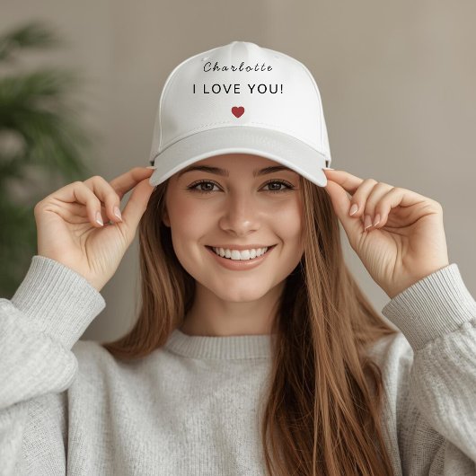 Modern Personalized Valentine Trucker Hat Truckerkappe