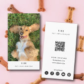 Modern Pet Dog Influencer Photo QR Code Visitenkarte