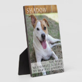 Modern Pet Memorial Dog Loss Photo Keepsake Fotoplatte (Seite)