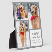 Modern Pet Memorial Keepsake Dog Foto Collage Fotoplatte (Seite)