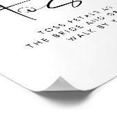 Modern Petal Toss Sign For Wedding Poster (Ecke)