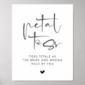 Modern Petal Toss Sign For Wedding Poster (Vorne)