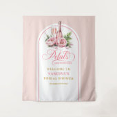 Modern petals and prosecco backdrop blush gold wandteppich (Vorderseite)