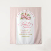 Modern petals and prosecco bridal backdrop gold wandteppich (Vorderseite)