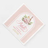 Modern Petals and Prosecco Gold Arched Napkin Set Serviette (Ecke)