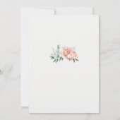 Modern Petals Prosecco Peach Rose Bridal Brunch Einladung (Rückseite)