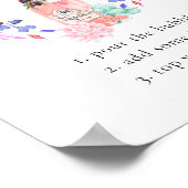 Modern Petals & Prosecco Sukkulent Mimosa Bar Sign Poster (Ecke)