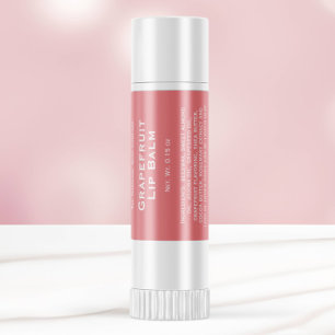 Modern pfirsichrosa mit weißem Text-Lippenbalustem Quadratischer Aufkleber