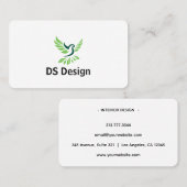 Modern Phoenix Logo Business Card Visitenkarte (Vorne/Hinten)
