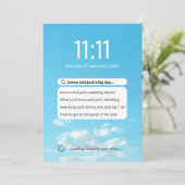 Modern Phone Screen Suche Thema Hochzeit Einladung (Stehend Vorderseite)