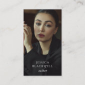 Modern Photo Author Writer Business Card Visitenkarte (Vorderseite)