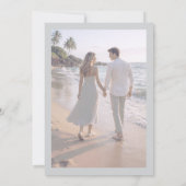 Modern Photo Background Wedding Invitation Card Einladung (Rückseite)