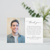 Modern Photo Bereavement Sympathy Funeral Memorial Dankeskarte (Stehend Vorderseite)