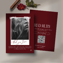 Modern Photo Business Thank You Card Dankeskarte