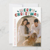 Modern Photo Christmas Feiertagskarte (Vorderseite)