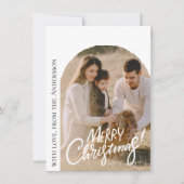 Modern Photo Christmas Feiertagskarte (Vorderseite)