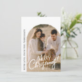 Modern Photo Christmas Feiertagskarte (Stehend Vorderseite)