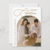 Modern Photo Christmas Feiertagskarte (Vorderseite)