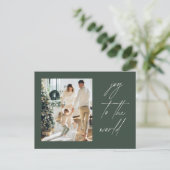 Modern Photo Christmas Postkarte (Stehend Vorderseite)