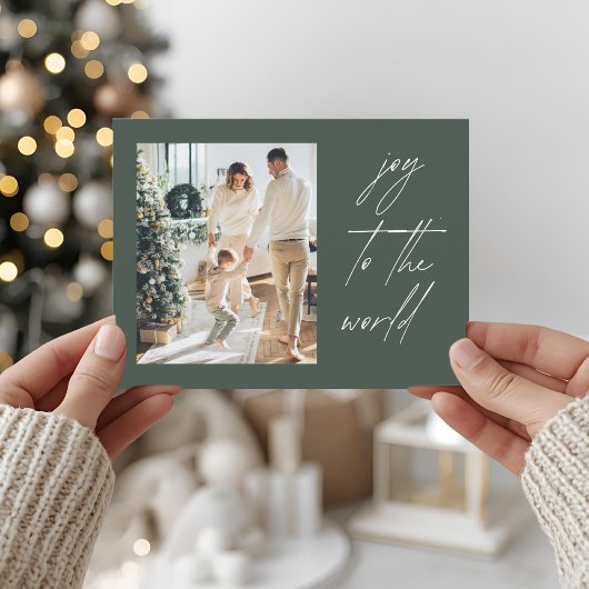 Modern Photo Christmas Postkarte