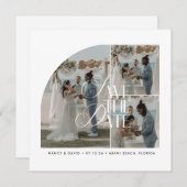 Modern Photo Collage Beach Destination Wedding  Save The Date (Vorne/Hinten)