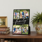 Modern Photo Collage Family Script Keepsake Fotoplatte