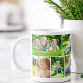 Modern Photo Collage Greenery Merry Christmas Jumbo-Tasse