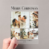 Modern Photo Collage Merry Christmas Holiday  Card Acryleinladungen (Insitu (Handheld))