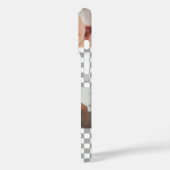 Modern Photo Collage Monogram Checkerboard Case-Mate iPhone Hülle (Rückseite / Links)