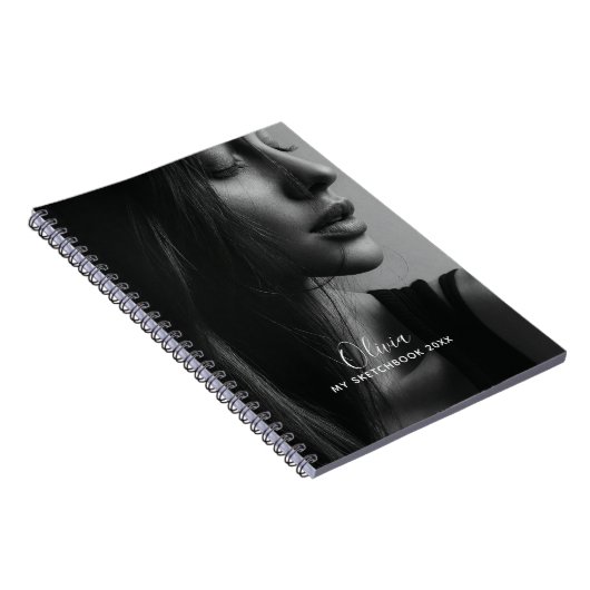 Modern Photo Collage Personalized Sketchbook Notizblock (Rechte Seite)