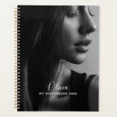 Modern Photo Collage Personalized Sketchbook  Planer (Vorderseite)