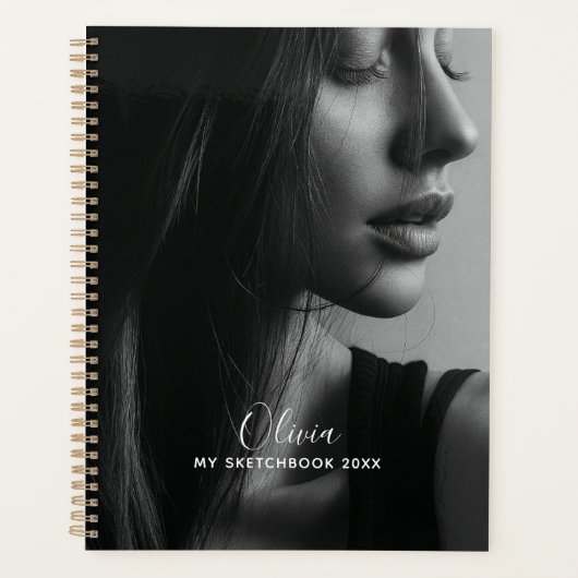 Modern Photo Collage Personalized Sketchbook  Planer (Vorderseite)
