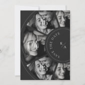 Modern Photo Collage QR Code Wedding Save the Date (Vorderseite)