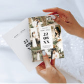 Modern Photo Collage Save the Date Wedding Einladung