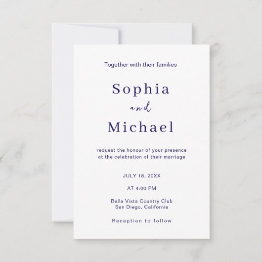 Modern Photo Collage Wedding Invite Einladung (Rückseite)