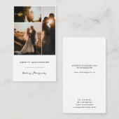 Modern Photo Collage Wedding Photography Script Visitenkarte (Vorne/Hinten)