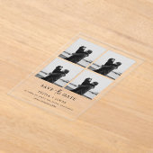 Modern Photo Collage Wedding Save The Date Acryleinladungen (Ablage )