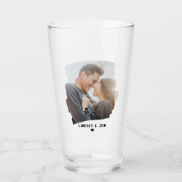 Modern Photo Custom Name or Message Beer Glas