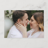 Modern Photo Editorial Wedding Begleitkarte (Rückseite)