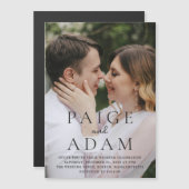 Modern Photo Editorial Wedding Magneteinladung (Vorne/Hinten)